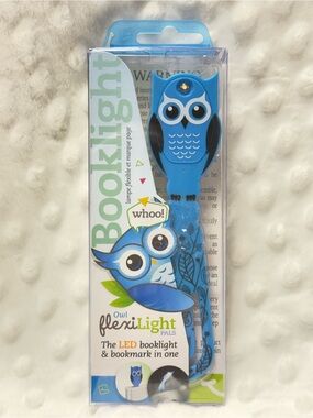 Owl Blue LED Booklight & Bookmark
